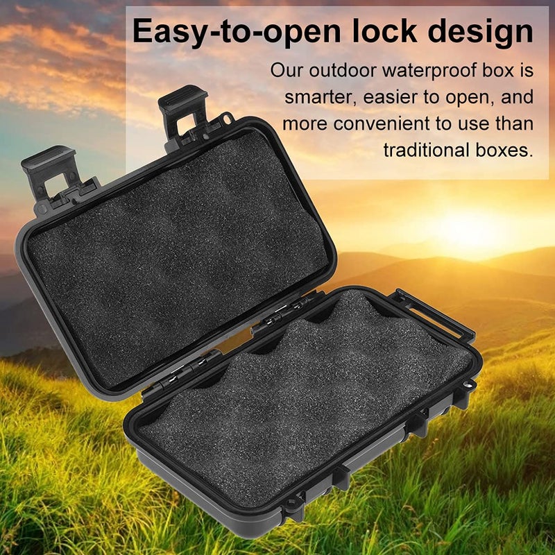Eboxer Protective Waterproof Case, Outdoor Shockproof Storage Case with Sponge for Loading Smartphone Hard Drive and Other Small Electronic Devices (B) - Image 2